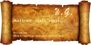 Waltner Gyöngyi névjegykártya
