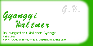 gyongyi waltner business card